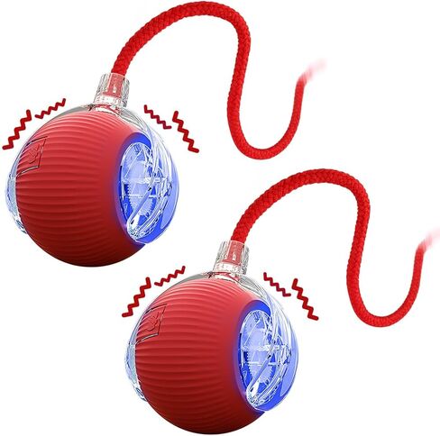 2Pcs Interactive Cat Dog Toys, Electric Automatic Moving for Bored Indoor Adult Cats, Smart Rolling Ball with 3 Modes(Fast Rolling,Chirping & Motion-Activated) for Pet, Fun Gift for Cats in Kuwait