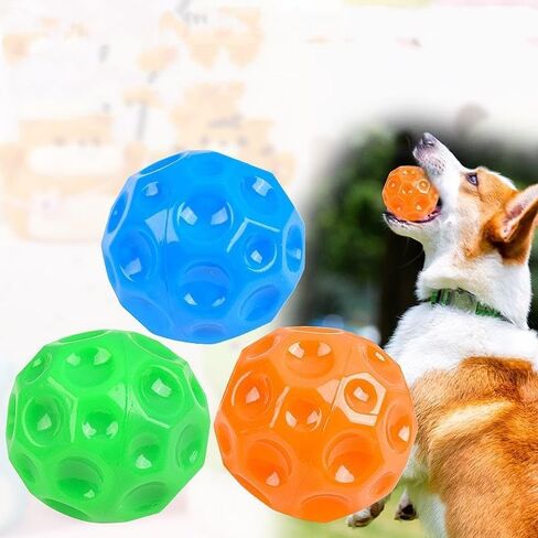 Heavy Duty Squeaky Chew Ball Interactive Dog Toy for Aggressive Chewers, Teething Relief & Sound Fun in Kuwait