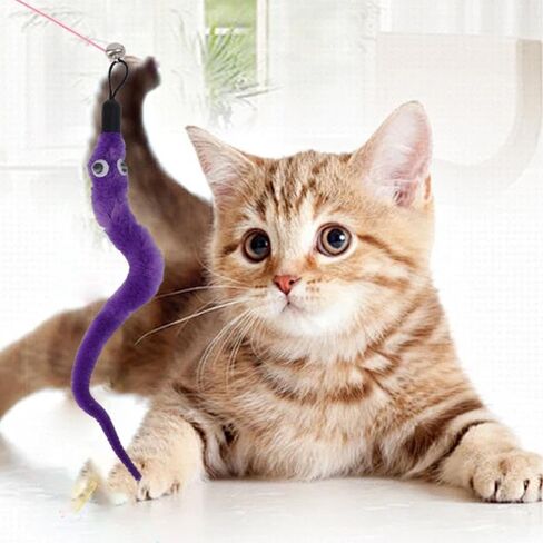 5pcs Random Color Cat Bell Teaser Replacement Heads Cute Pet Interactive Funny Cat Stick Replacement,About 21cm Long in Kuwait