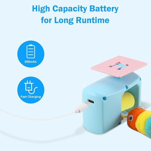 Automatic Interactive Cat Toy String Feather Toy for Cats USB-C Rechargeable in Kuwait