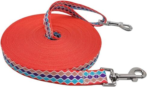BTINESFUL الطباعة النايلون الكلب / جرو الطاعة استدعاء أجيليتي التدريب الرصاص - 12ft / 20ft / 30ft / 50ft طويلة الكلب المقود التعادل للفناء (ملون، 50 قدم) in Kuwait