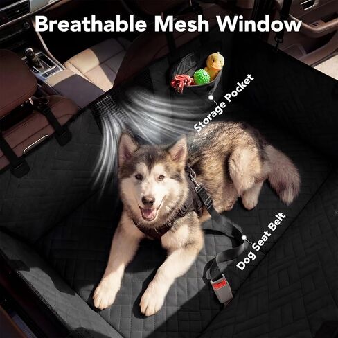 Dog Car Seat Cover for Back Seat, 600D Heavy-Duty Oxford Cloth Pet Car Seat Cover with Hard Bottom, Waterproof Dog Hammock for Car, Dog Car Seat Protector Scratch Proof Nonslip, Holds 400lbs in Kuwait