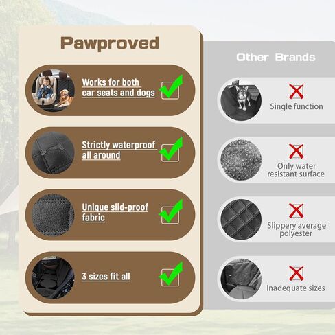 أغطية مقاعد الحيوانات الأليفة لسيارات السيدان وسيارات الدفع الرباعي متوسطة الحجم، واقي مقعد السيارة عالي التحمل غير قابل للانزلاق لمقعد السيارة للأطفال، أغطية مقاعد خلفية مقاومة للماء للكلاب والأطفال، مسند الذراع والوصول إلى حزام الأمان (أسود) in Kuwait
