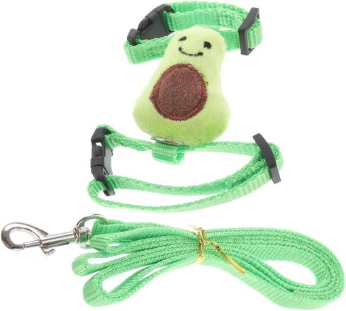 VILLCASE Adjustable Small Pet Vest Leash Set in Green, Size S, Soft Breathable Rabbit Walking Rope for Hamsters, Guinea Pigs, and Small Animals in Kuwait