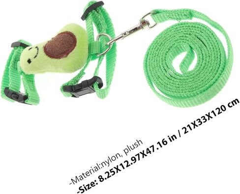 VILLCASE Adjustable Small Pet Vest Leash Set in Green, Size S, Soft Breathable Rabbit Walking Rope for Hamsters, Guinea Pigs, and Small Animals in Kuwait