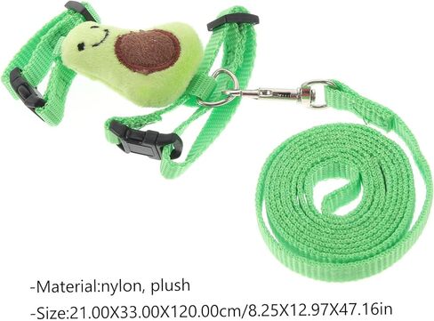VILLCASE Adjustable Small Pet Vest Leash Set in Green, Size S, Soft Breathable Rabbit Walking Rope for Hamsters, Guinea Pigs, and Small Animals in Kuwait