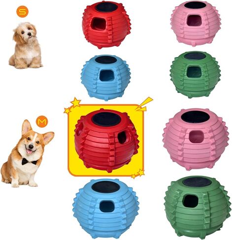 XHX Long-Lasting Interactive Dog Toy to Keep Your Pup Busy and Distracted - Safe for Dogs - Low-Mess Design - Dog Toys for Medium and Large Dogs 25-75 lbs(Red, Medium) in Kuwait
