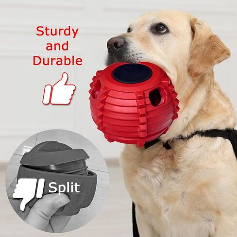 XHX Long-Lasting Interactive Dog Toy to Keep Your Pup Busy and Distracted - Safe for Dogs - Low-Mess Design - Dog Toys for Medium and Large Dogs 25-75 lbs(Red, Medium) in Kuwait
