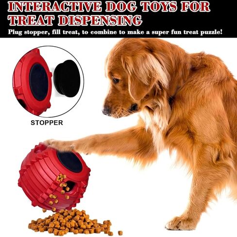 XHX Long-Lasting Interactive Dog Toy to Keep Your Pup Busy and Distracted - Safe for Dogs - Low-Mess Design - Dog Toys for Medium and Large Dogs 25-75 lbs(Red, Medium) in Kuwait