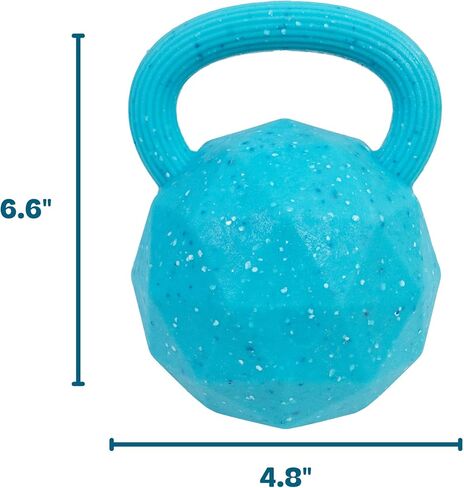 Flex-Force Herding Ball Dog Toy, Tug Handle & Unpredictable Bounce, Floats in Water, Blueberry-Apple Scent for Sensory Play, Tough Chewers, Large Breeds (60-100+ lbs), 6.6" in Kuwait