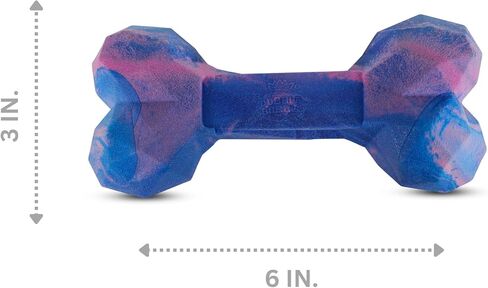 Double Bubble Ombre Geo Bone – Durable Dog Chew Toy for Aggressive Chewers – Textured TPR with Vanilla Scent in Kuwait