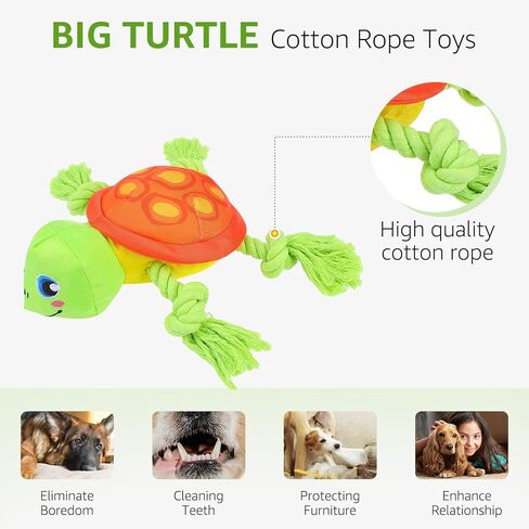 SCENEREAL Dog Toy for Medium Large Dogs- Floating Dog Toys Squeaky Toys for Water Pool Fetch, Halloween Interactive Pet Chew Toy Outdoor Interactive Play, Green Turtle in Kuwait