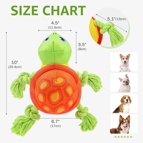 SCENEREAL Dog Toy for Medium Large Dogs- Floating Dog Toys Squeaky Toys for Water Pool Fetch, Halloween Interactive Pet Chew Toy Outdoor Interactive Play, Green Turtle in Kuwait
