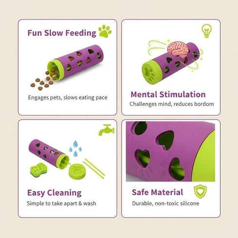 Detachable Slow Feeding Pet Toy | Durable Chewable Treat Roller for Energy Burning & Boredom Relief, Suitable for Small to Medium Dogs & Cats, Indoor & Outdoor Use in Kuwait