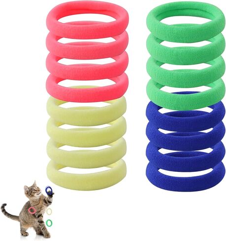Andiker 12 PCS Cat Toy Set, Soft Cat Chew Toy with Good Elasticity Interactive Cat Toys to Kill Time and Keep Fit (12) in Kuwait