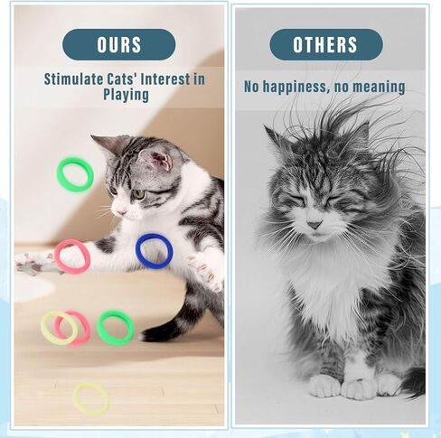 Andiker 12 PCS Cat Toy Set, Soft Cat Chew Toy with Good Elasticity Interactive Cat Toys to Kill Time and Keep Fit (12) in Kuwait