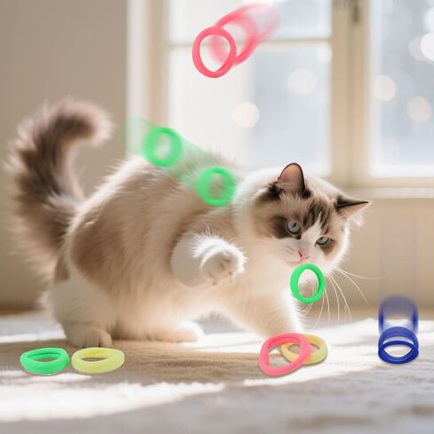 Andiker 12 PCS Cat Toy Set, Soft Cat Chew Toy with Good Elasticity Interactive Cat Toys to Kill Time and Keep Fit (12) in Kuwait