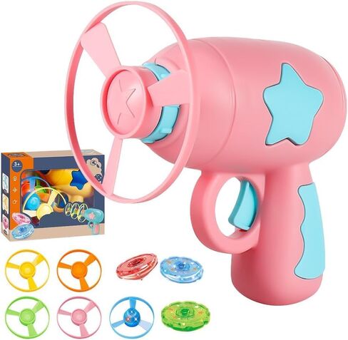 Cat Fetch Toy, 2026 Interactive Light-Up Flying Disc Launcher & Fetch Toy for Cats, Cat Toy Propeller Launcher for Training & Hunting (A) in Kuwait