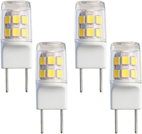 4 قطع 120 فولت 3 وات G8 LED لمبات 20 وات لمبات إضاءة ميكروويف تحت غطاء المحرك متوافق مع GE Samsung Microwave Daylight White 6000K استبدال #: WB25X10019 in Kuwait