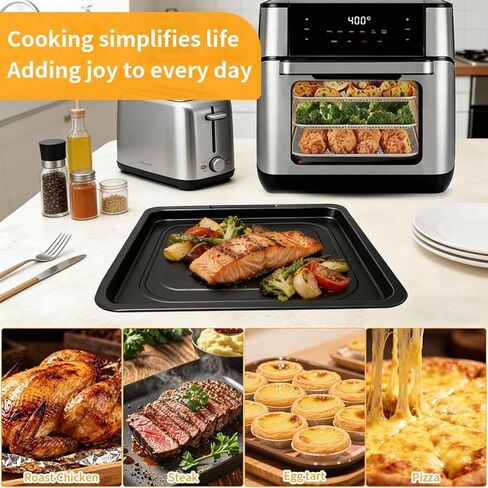 4 Pieces Set Air Fryer Tray Basket for Instant Vortex Plus10 Quart, 10.2×9'' Food Grade Replacement Parts Rack Grill Pan Crisper Plate for Innsky CROWNFUL 10.6Qt Air Fryer Oven, Dishwasher Safe in Kuwait