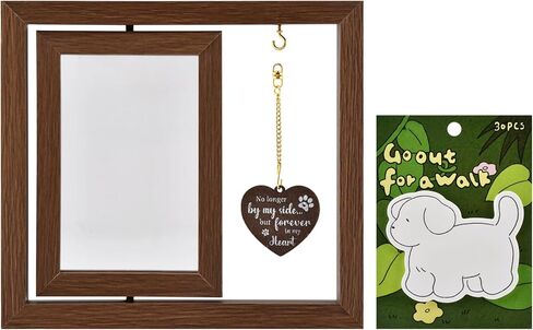 Dog Memorial Picture Frame, Loss of Dog Sympathy Gift, Rotating Wooden Picture Frame for 4x6 Photo, Pet Memorial Gifts For Dogs Pet Remembrance Gift(SIZE:1 Pc) in Kuwait
