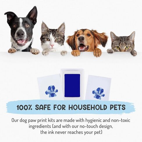 Inkless Paw Print Kit for Dogs | Pet Paw Print Impression Kit | Dog Ink Paw Print Kit | Pet Paw Print Kit | an Easy to Use Paw Print Stamp Pad for Dogs | Contains an Ink Pad for Dog Paw Prints in Kuwait