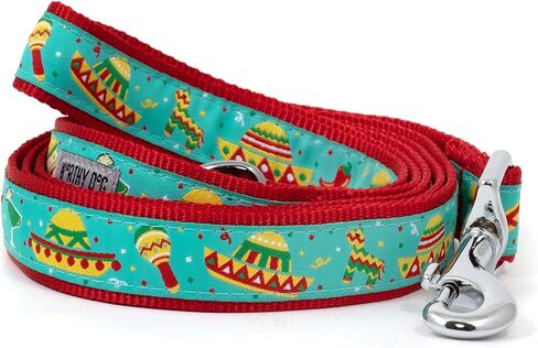 THE WORTHY DOG Stylish Nylon Dog Leash, Swivel Snap Hook, 5 Ft, Tiki Time Pattern, Blue, Large in Saudi Arabia