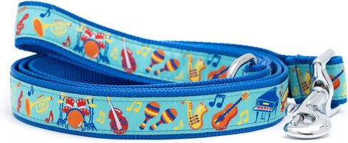 THE WORTHY DOG Stylish Nylon Dog Leash, Swivel Snap Hook, 5 Ft, Tiki Time Pattern, Blue, Large in Saudi Arabia