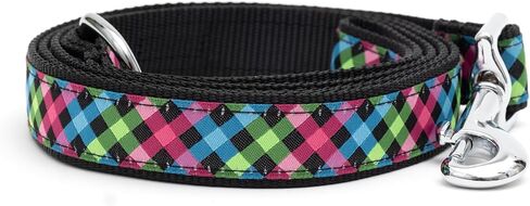 THE WORTHY DOG Stylish Nylon Dog Leash, Swivel Snap Hook, 5 Ft, Tiki Time Pattern, Blue, Large in Saudi Arabia
