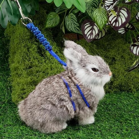 Retractable Harness and Leash Set for Ferrets, Rabbits, Guinea Pigs and Small Pets Lightweight Leash with Non-Slip Handle & 2pcs Rope Vests (Blue, 16.4ft) in Saudi Arabia