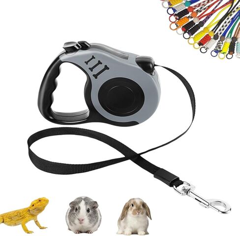 Retractable Harness and Leash Set for Ferrets, Rabbits, Guinea Pigs and Small Pets Lightweight Leash with Non-Slip Handle & 2pcs Rope Vests (Blue, 16.4ft) in Saudi Arabia