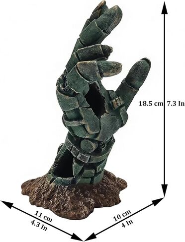 Aquarium Decoration Theme Decoration - Aquarium Hidden Cave Fish Tank Decoration, Reptile Cave Hidden Climbing Play Decoration Accessories, Suitable for Fighting Fish, Shrimp, Lizards, Amphibians in Kuwait