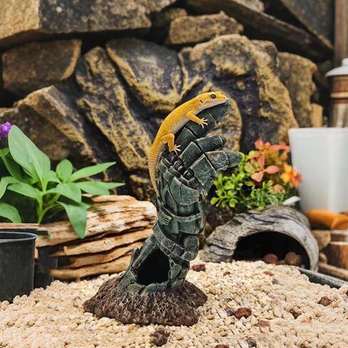 Aquarium Decoration Theme Decoration - Aquarium Hidden Cave Fish Tank Decoration, Reptile Cave Hidden Climbing Play Decoration Accessories, Suitable for Fighting Fish, Shrimp, Lizards, Amphibians in Kuwait