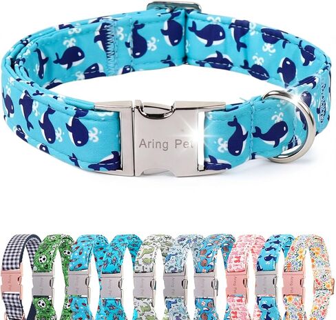 ARING PET الصيف طوق الكلب، لطيف الأزرق الجليد البوب ​​الثقيلة هزلي الياقات مع مشبك معدني لجرو صغير متوسط ​​كبير صبي فتاة الكلاب-S in Kuwait