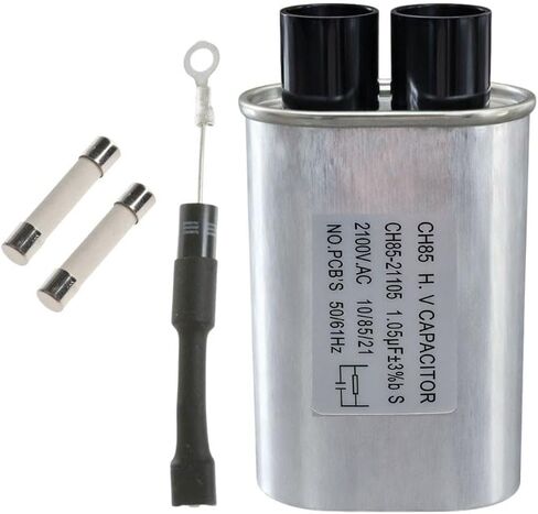 Microwave Capacitor (2100 vac, 1.05 mfd uf) Diode and Fuse Replaces 13QBP21105, W10850446, W11256462, W11707984 in Kuwait