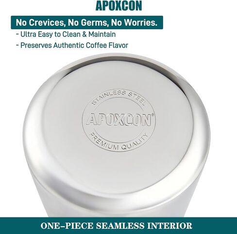 APOXCON Coffee Percolator Stainless Steel Coffee Maker with Fireproof Solid Wood Handle & Tough Glass Clear Brew Progress Knob Camping Coffee Pot Using on any Stovetop NO Aluminum NO Plastic (6 Cup) in Saudi Arabia