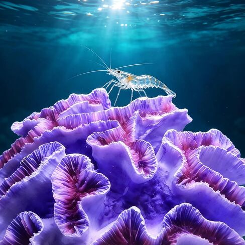 Aquarium Decor, Purple Artificial Coral Ornament with Fish Tank Plants, Lifelike Aquascape Decoration for Freshwater/Saltwater Tanks in Kuwait