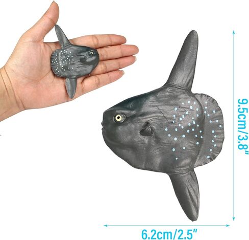 Mola Mola Fish Figure Realistic Ocean Sunfish Model, Detailed Marine Animal Figurine, Solid Plastic Deep Sea Decor for Aquarium, Home Display and Collection in Kuwait