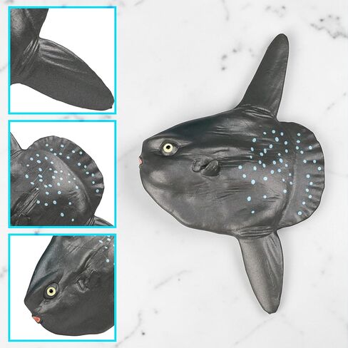 Mola Mola Fish Figure Realistic Ocean Sunfish Model, Detailed Marine Animal Figurine, Solid Plastic Deep Sea Decor for Aquarium, Home Display and Collection in Kuwait