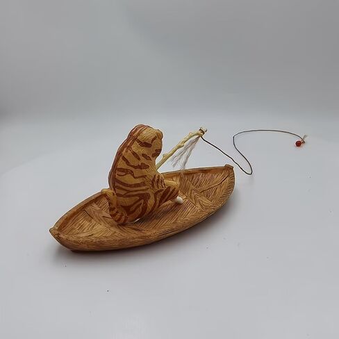 Cat Aquarium Decoration Resin Fish Tank Ornament Ocean Theme Mini Landscape Decor Cute Fishing Scene Tank Accessory for Aquariums Home Desktop Decoration in Kuwait