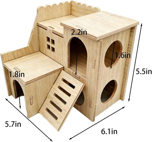 Hamster Cage & Small Animal Cages for Small Pet Habitat Hamster Hideout & Hamster Cage Accessories, Ideal Hamster Accessories for Daily Use in Kuwait