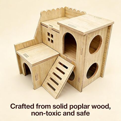 Hamster Cage & Small Animal Cages for Small Pet Habitat Hamster Hideout & Hamster Cage Accessories, Ideal Hamster Accessories for Daily Use in Kuwait
