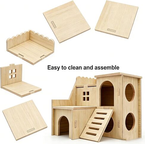 Hamster Cage & Small Animal Cages for Small Pet Habitat Hamster Hideout & Hamster Cage Accessories, Ideal Hamster Accessories for Daily Use in Kuwait
