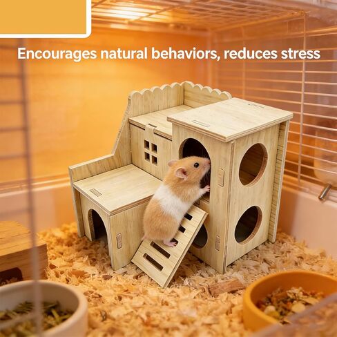 Hamster Cage & Small Animal Cages for Small Pet Habitat Hamster Hideout & Hamster Cage Accessories, Ideal Hamster Accessories for Daily Use in Kuwait