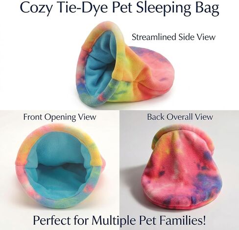 RAINFLOW Guinea Pig Snuggle Sack - Cute Small Animal Bed Fleece Sleep Sacks Anti Collapse Opening Designed Cage Liner Hideout, Washable Bunny Rabbit Bed for Indoor Small Pets Hamster Ferret Hedgehog in Kuwait