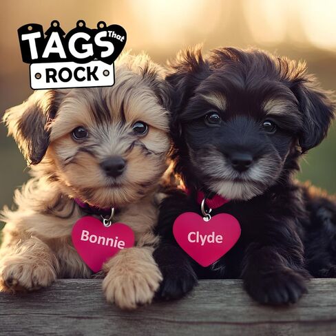 Custom Engraved Pet ID Tags – Personalized Aluminum Dog & Cat Tags – 8 Fun Shapes, 9 Bright Colors, Double-Sided, Lightweight & Rustproof – Includes Attachment Ring in Kuwait
