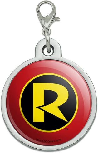 Batman Robin Logo Chrome Plated Metal Pet Dog Cat ID Tag in Kuwait