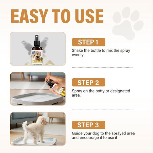 Potty Training Spray for Dogs - Helps Guide Dogs to Pee Pads or Designated Areas, Solving Improper Elimination Habits in Dogs for Indoor & Outdoor Use,120ML in Saudi Arabia