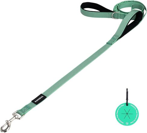 6FT Bungee Dog Leash – Shock-Absorbing, Wide Padded Handle, Traffic Control Grip, Starlight Reflective Stitching, Ideal for Daily Walks (Black) in Kuwait