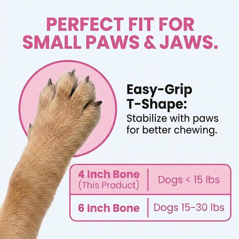 ألعاب مضغ الكلاب من SPOT Bam-Bones Puppy T-Bone، بنكهة الدجاج، 4 بوصات، عبوتان، ألياف الخيزران والمطاط المرن، تصميم سهل الإمساك للمضغ اللطيف والجراء والكلاب الصغيرة حتى 15 رطلاً in Kuwait